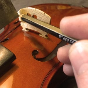 Checking Violin Bridge Height for String Height