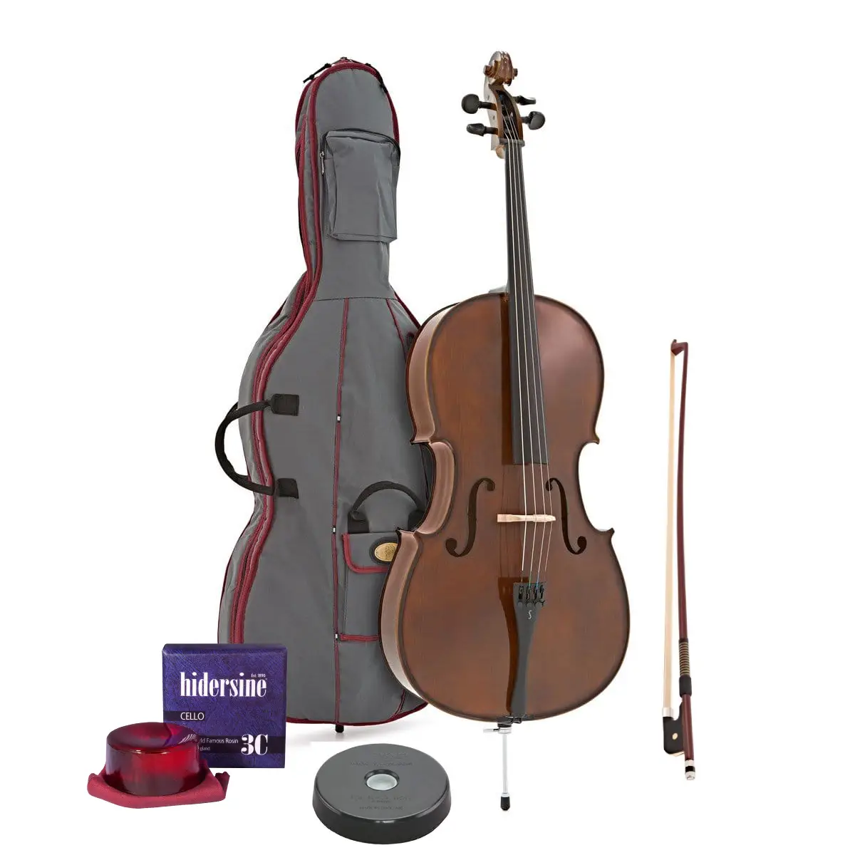 Stentor II Cello Outfit Hire - Including bow, rosin, floor protector & case